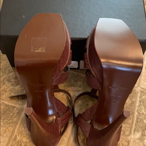 YSL Tribute crocodile effect sandal - Picture 7 of 7